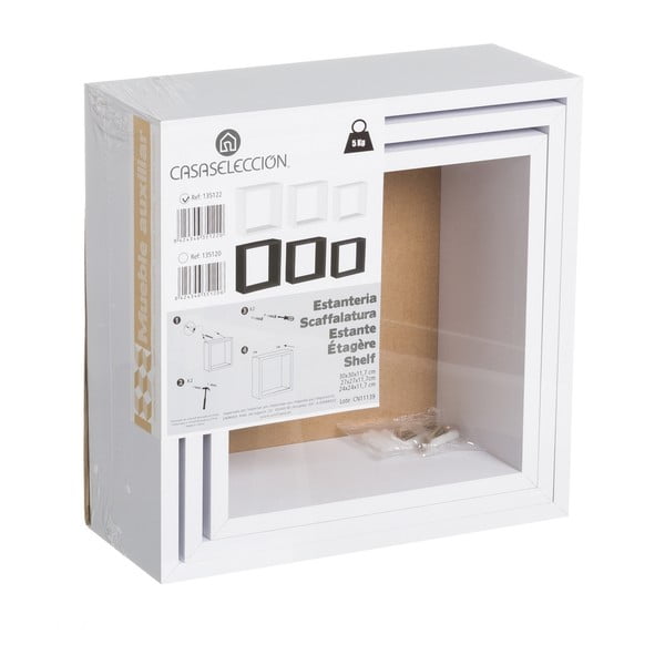 Fehér polc készlet 3 db-os – Casa Selección-image-3