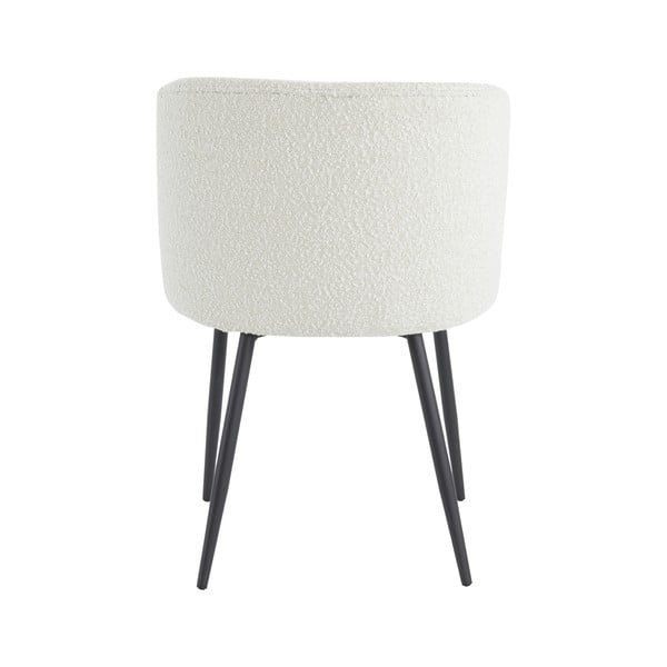 Fehér kárpitozott étkezőfotel Elyna – Light & Living-image-3