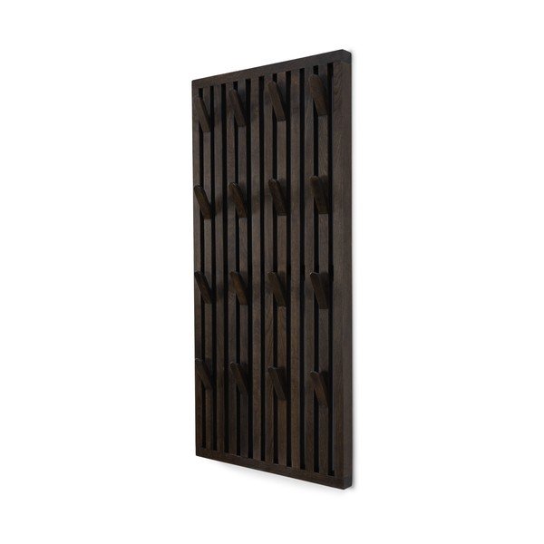 Sötétbarna tölgyfa fogas panel 46x100x8 cm Parco – Spinder Design-image-2