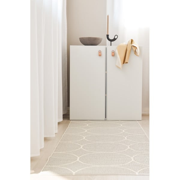 Krémszínű kültéri-beltéri futószőnyeg 70x200 cm Boo Linen – Pappelina-image-1