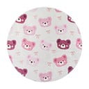 Rózsaszín-elefántcsont színű mosható gyerek szőnyeg ø100 cm Cute Teddies Pink – Vitaus