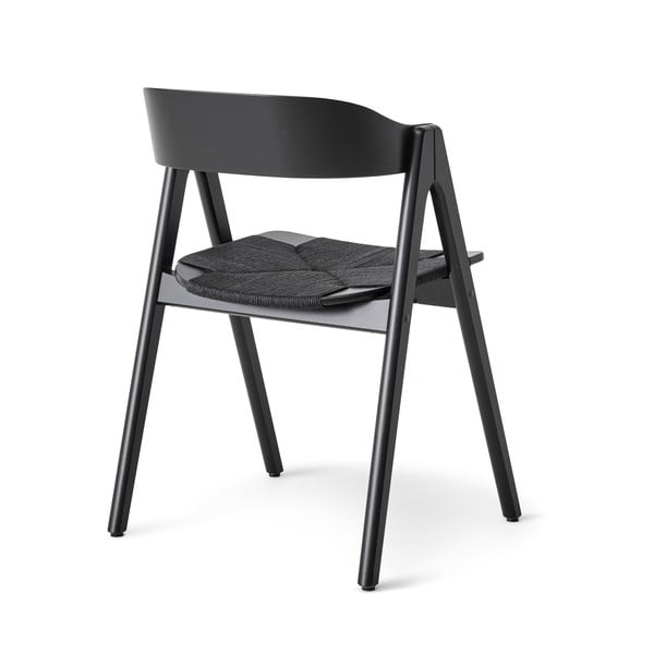 Mette fekete bükkfa étkezőszék fekete rattan ülőfelülettel - Findahl by Hammel-image-3