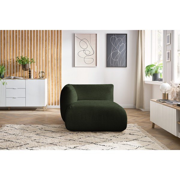 Zöld kordbársony kanapé modul (bal oldali) Lecomte – Bobochic Paris-image-1