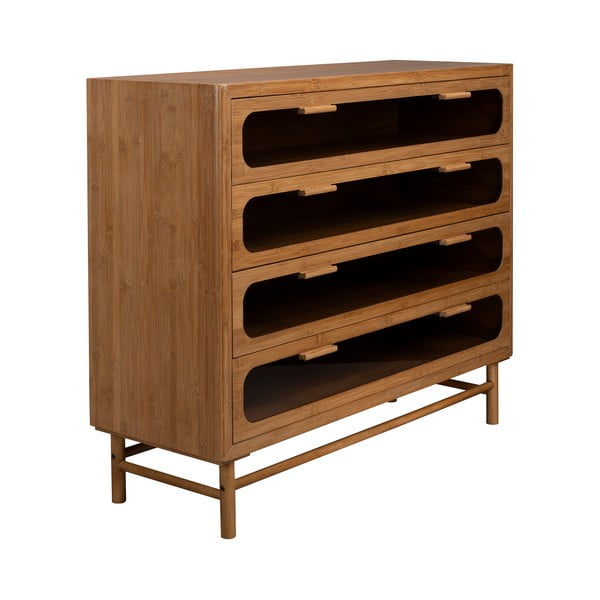 Natúr színű bambusz komód 105x88x38 cm Caroun – Dutchbone-image-2