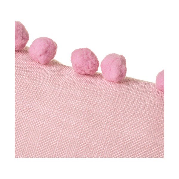 Pompon rózsaszín díszpárna, 45 x 45 cm - Unimasa-image-1