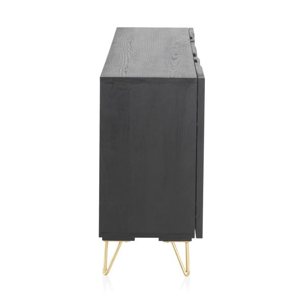 Fekete mangófa alacsony komód 160x75 cm Mango – Geese-image-3