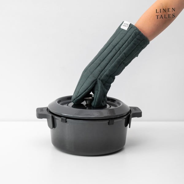 Len edényfogó Forest Green – Linen Tales-image-1