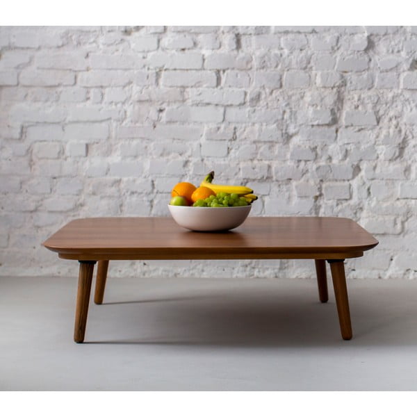 Contrast Tetra kőrisfa dohányzóasztal, 110 x 110cm - Ragaba-image-1