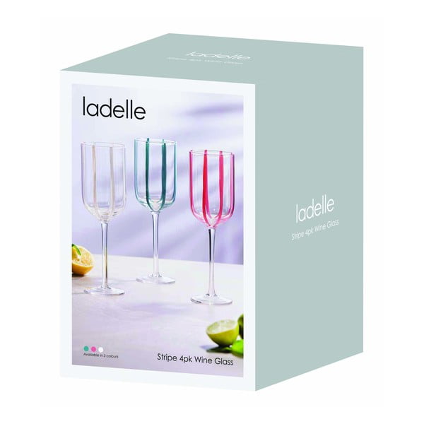 Borospohár szett 4 db-os 350 ml Stripe – Ladelle-image-3
