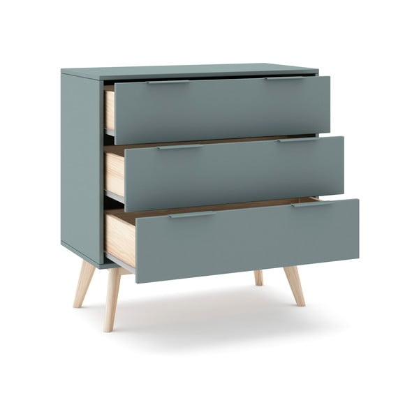 Szürkészöld komód 80x83x40 cm Pisco – Marckeric-image-4