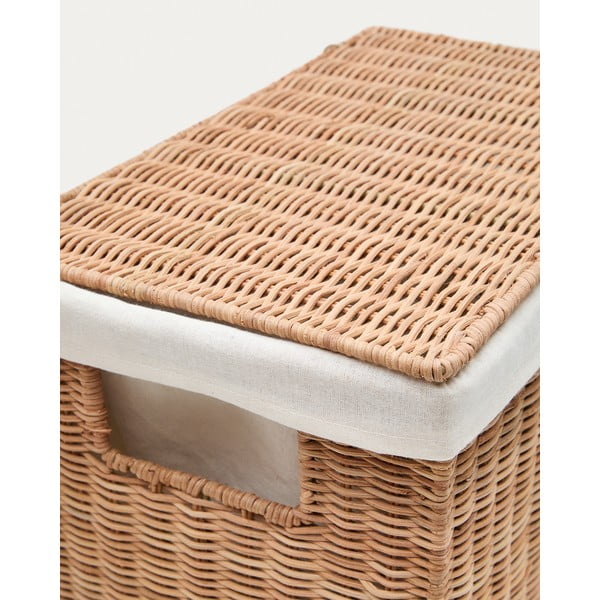 Natúr színű rattan szennyeskosár szett 2 db-os Indali – Kave Home-image-4