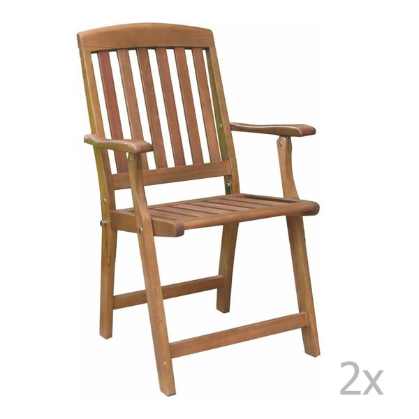 Portland kerti szék, eukaliptuszból, 2 darab - ADDU
