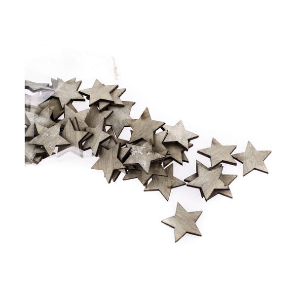 Elspeth 60 db-os fából készült dekorációs csillag szett - Dakls