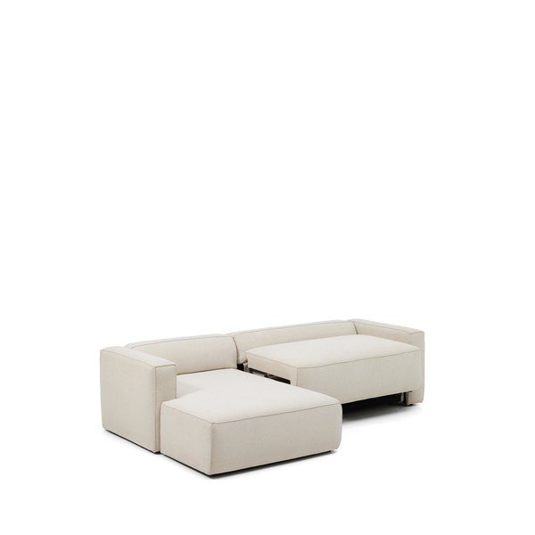 Bézs zsenília kinyitható sarokkanapé (bal oldali-heverő résszel) Marela – Kave Home-image-4