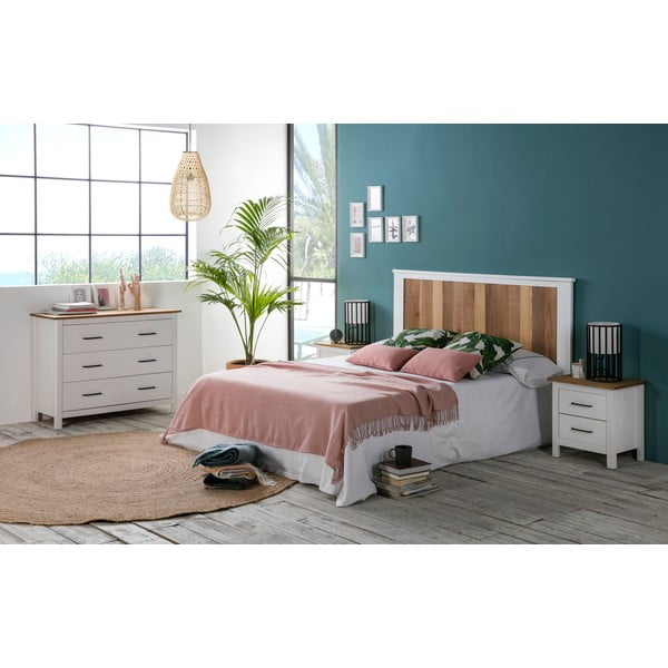 Fehér borovi fenyő alacsony komód 100x80 cm Miranda – Marckeric-image-1