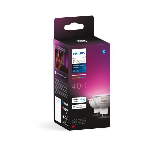 Okos izzó szett 2 db-os GU 5,3, 6 W White and color ambiance – Philips Hue-image-2