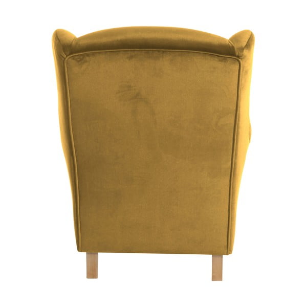 Lorris Velour Corn mustársárga füles fotel - Max Winzer-image-4