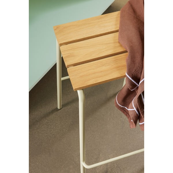 Bézs-natúr színű bárszék szett 2 db-os (ülésmagasság 76 cm) Stilt – Hübsch-image-2