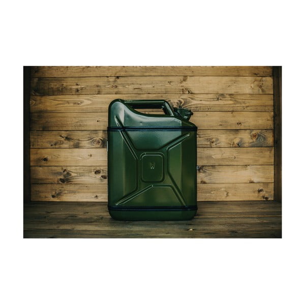 His Her zöld benzines kanna alakú tároló doboz, 2 pohárral - Designed By Man