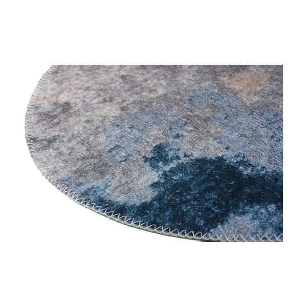 Kék-szürke mosható kerek szőnyeg ø 120 cm – Vitaus-image-2