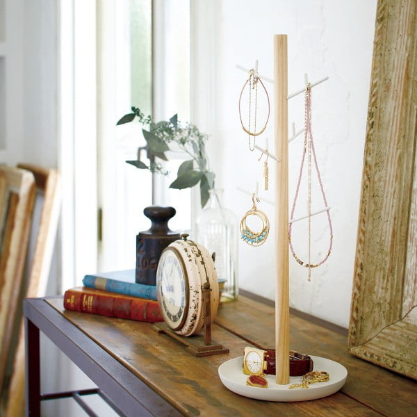 Tosca Branch fehér ékszertartó állvány bükkfából - YAMAZAKI-image-1