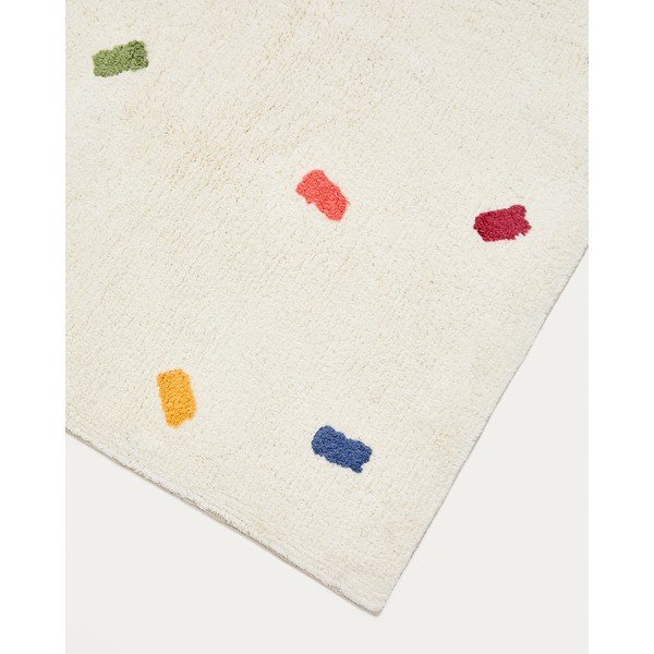 Krémszínű pamut gyerek szőnyeg 90x150 cm Epifania – Kave Home-image-4