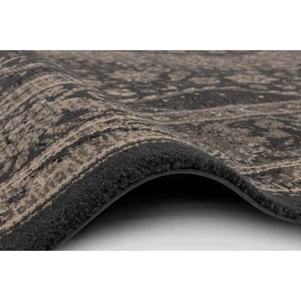 Sötétszürke gyapjú szőnyeg 100x180 cm Zana – Agnella-image-2
