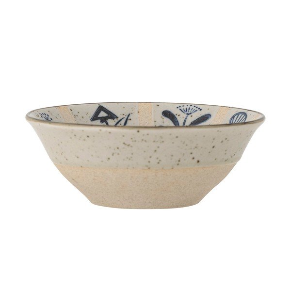 Világoskék-krémszínű agyagkerámia tálka 500 ml Leonie – Bloomingville-image-2