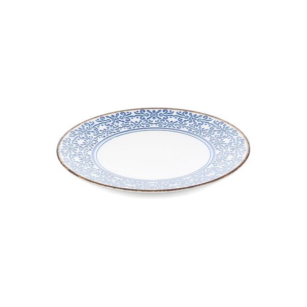 Fehér-kék porcelán tányér ø 25 cm Azul – BonBistro-image-2