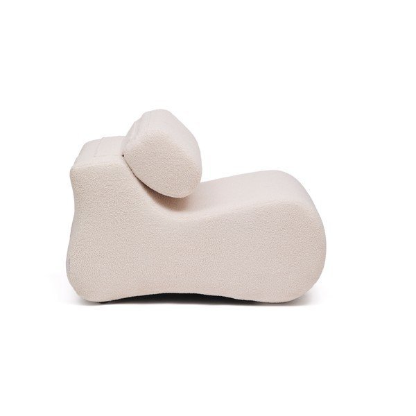 Elefántcsont színű buklé fotel Club – Kave Home-image-4