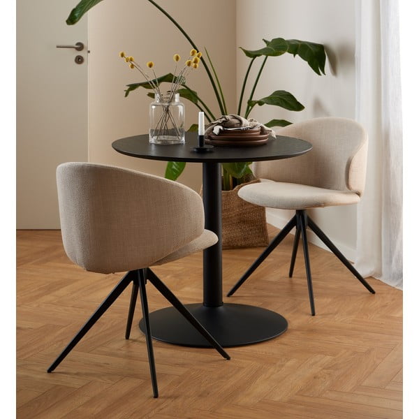 Bézs kárpitozott karfás étkezőfotel Ella – Actona-image-1