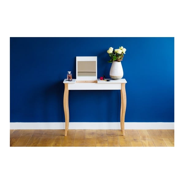 Dressing Table grafitszürke fésülködőasztal tükörrel, hosszúság 105 cm - Ragaba-image-2