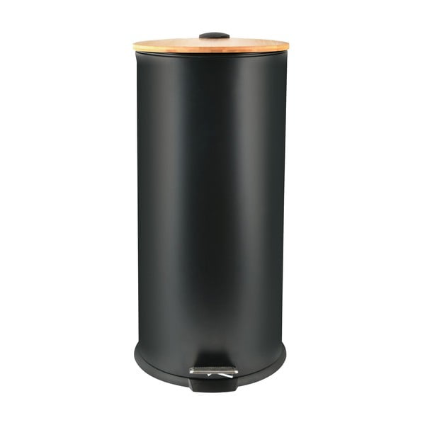 Matt fekete acél pedálos szemetes 30 l   Adonis – Spirella-image-3