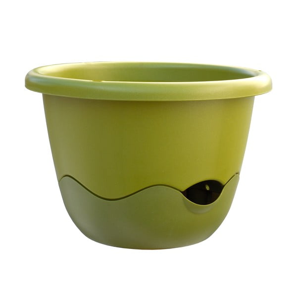 Mareta zöld felfüggeszthető önöntöző kaspó, hosszúság 25 cm - Plastia-image-1