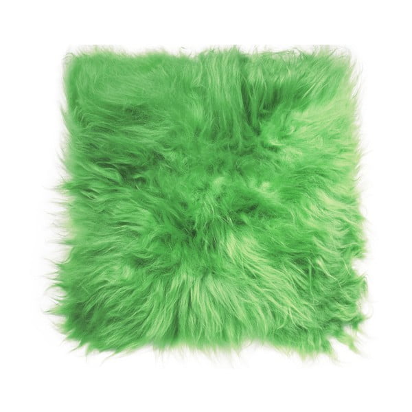 Saddo zöld hosszú szálas báránybőr ülőpárna, 37 x 37 cm - Arctic Fur