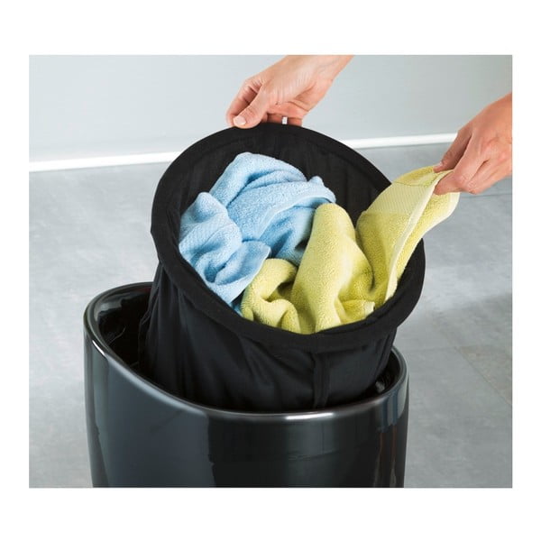 Candy fekete szennyestartó és ülőke egyben, 20 l - Wenko-image-3