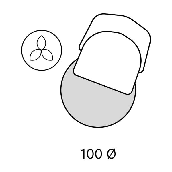 Kék-szürke mosható kerek szőnyeg ø 100 cm – Vitaus-image-3