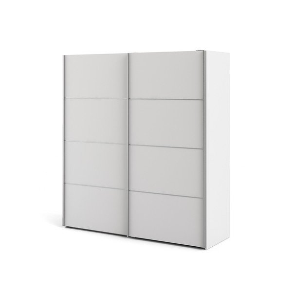 Verona fehér ruhásszekrény tolóajtókkal, 182 x 202 cm - Tvilum-image-3