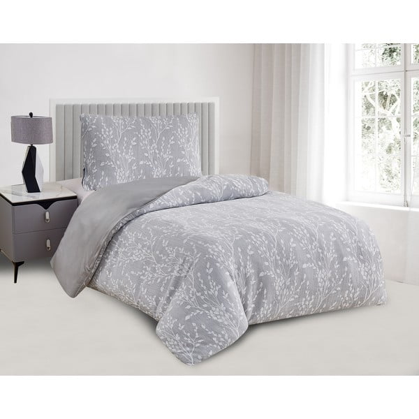 Szürke egyszemélyes jacquard ágyneműhuzat 140x200 cm Boston – My House-image-1