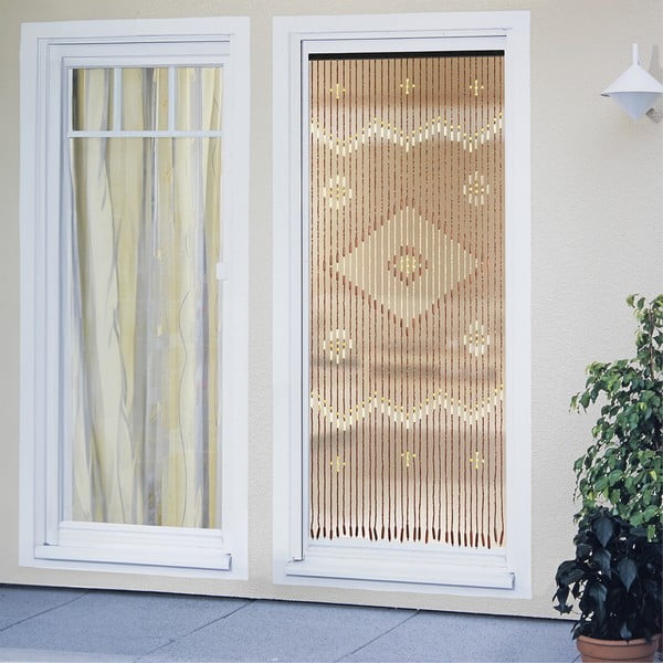 Natúr színű bambusz függöny ajtóra 90x200 cm Rhombus – Maximex-image-2