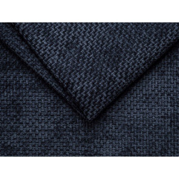 Sötétkék kárpitozott egyszemélyes ágy ágytámla nélkül 90x200 cm Whale – Micadoni -image-3