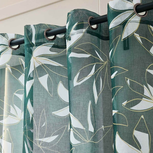 Zöld voile fényáteresztő függöny 140x240 cm Elsa – douceur d'intérieur-image-2