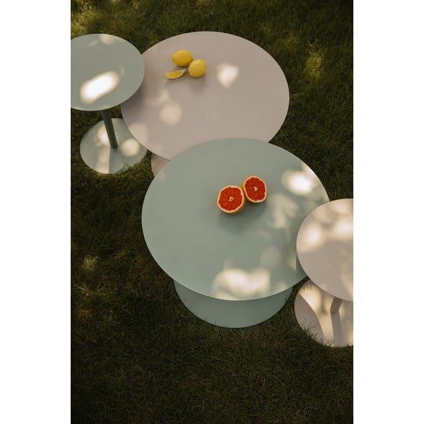 Zsályaszínű acél kerek dohányzóasztal ø 60 cm Snow – Zuiver-image-1