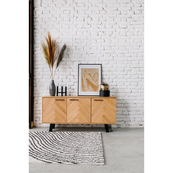 Brighton komód tölgyfa dekorral, 150 x 71 cm - Actona-image-1