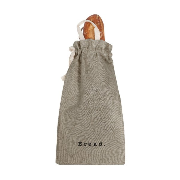 Bag Grey szövet és lenkeverék kenyértartó zsák, magasság 42 cm - Really Nice Things