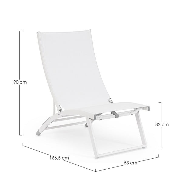 Fehér fém kerti napozóágy Taylor   – Bizzotto-image-4
