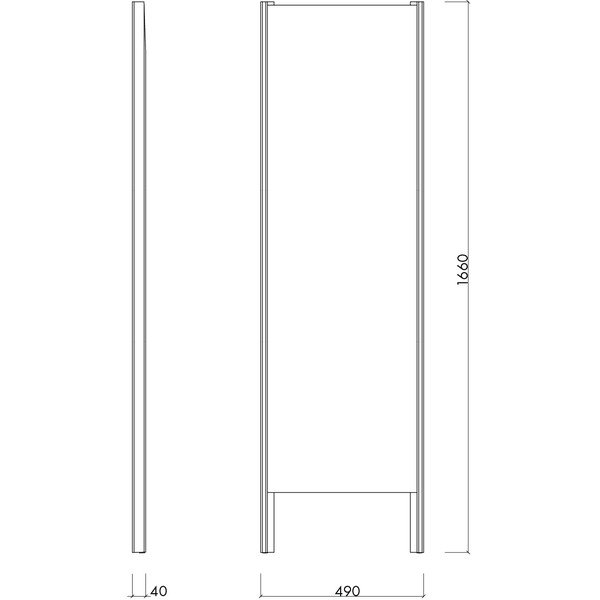 Álló tükör tömörfa kerettel 49x166 cm Lun – noo.ma-image-4