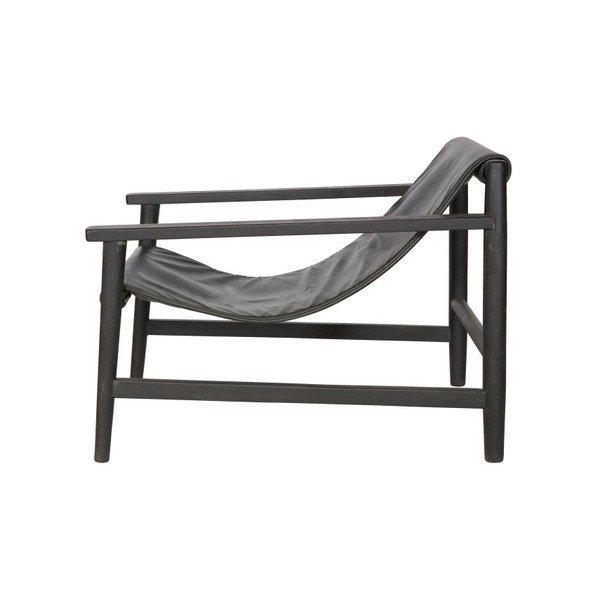 Sling fekete bőrfotel - BePureHome-image-2