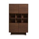 Sötétbarna szekrény diófa dekorral 100x163x40 cm Norlen – Kave Home