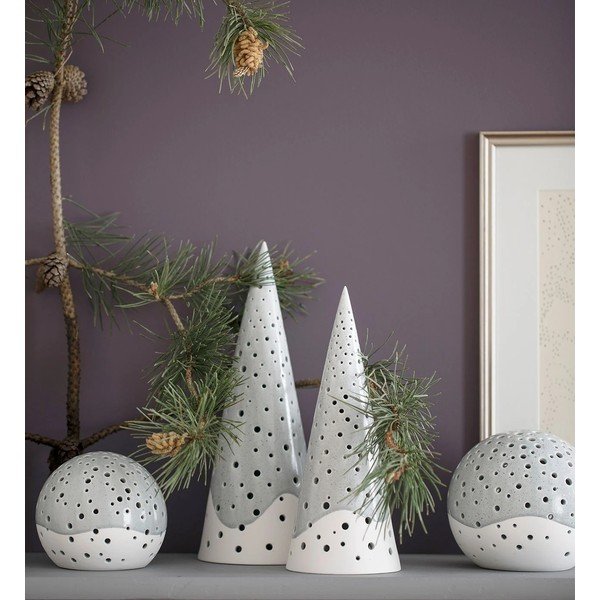 Nobili szürke csontporcelán karácsonyi gyertyatartó, ⌀ 14 cm - Kähler Design-image-3
